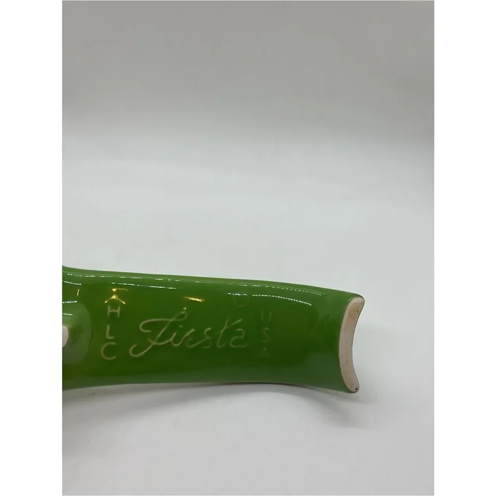 Fiesta Shamrock? Green Ceramic Spoon Rest - flaws